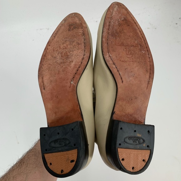 LA BARCA Ivory Leather Botin Charro Ankle Boots Pull On Chelsea Boot Western 6 - Picture 6 of 9